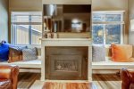 Smart TV and ambient fireplace 